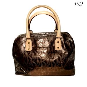 Michael Kors Brown and Tan Metallic Bag